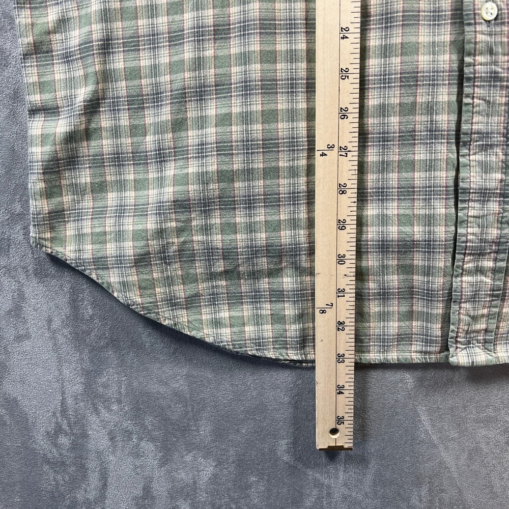 VTG Polo Ralph Lauren Blake Shirt Mens XL Green Plaid Button Down Long Sleeve - Picture 7 of 13